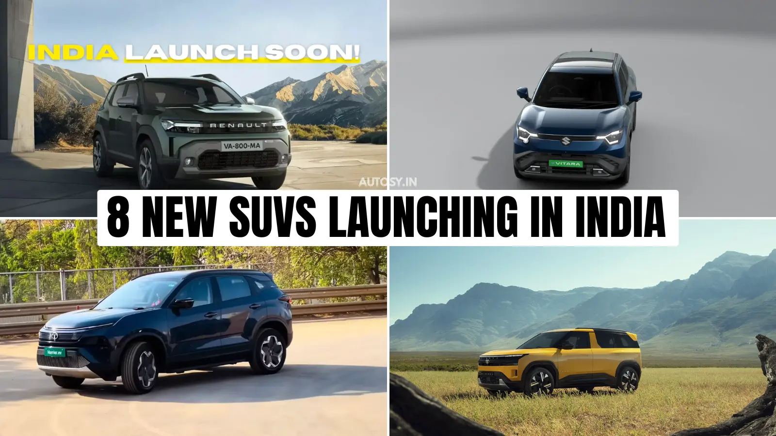 8 New SUVs Launching in India