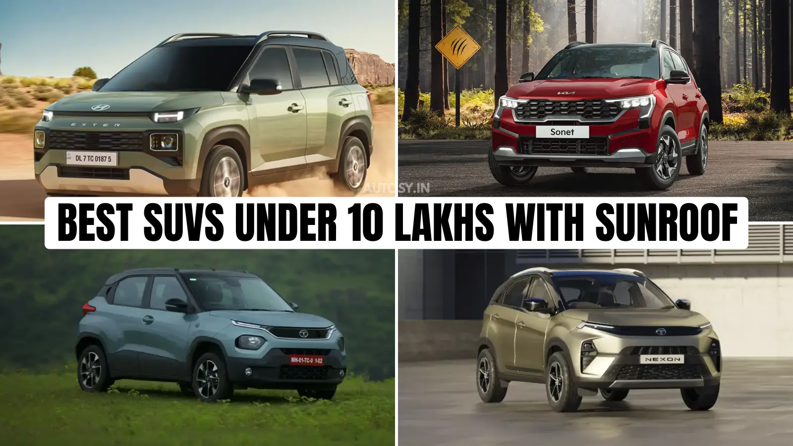 Best SUVs Under 10 Lakhs with Sunroof