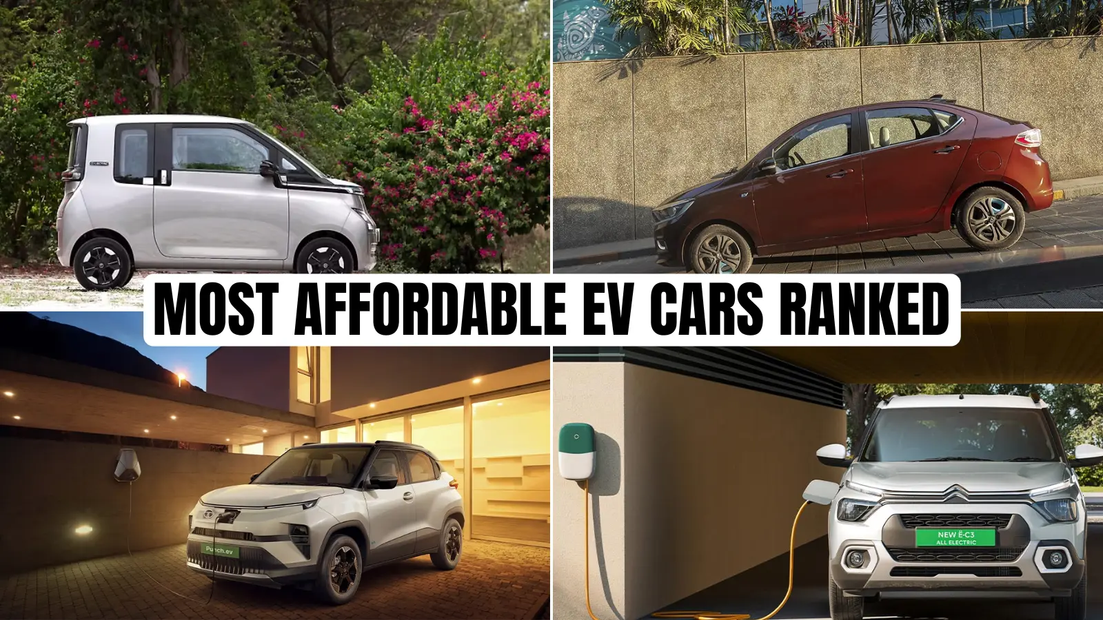India’s Most Affordable EV Cars Ranked Which One Should You Buy in