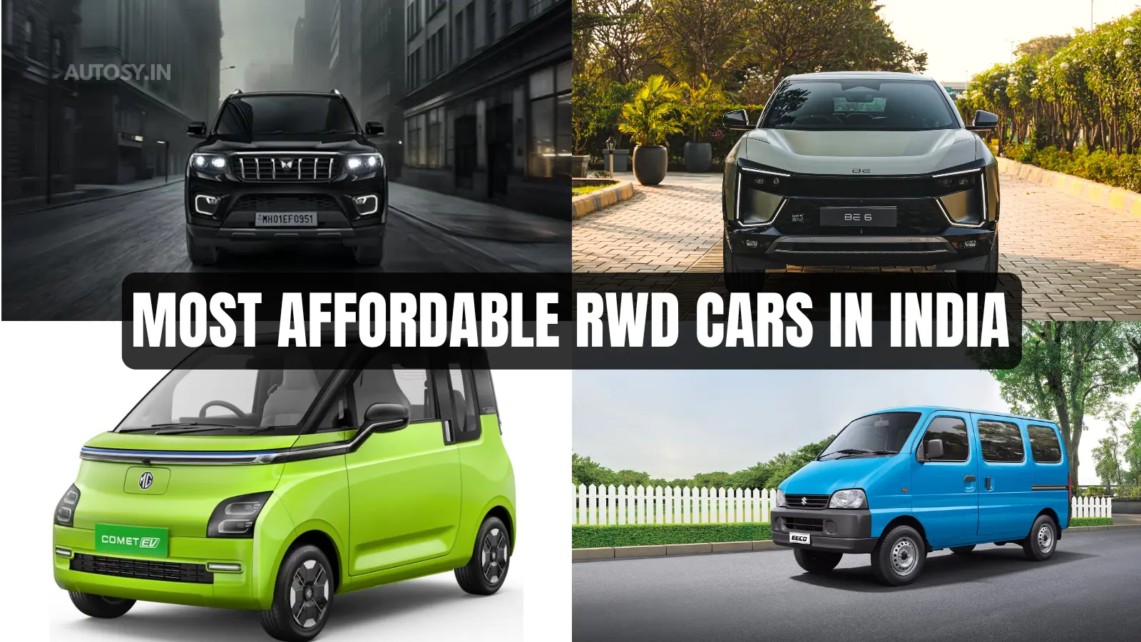 Most Affordable RWD Cars in India