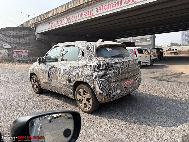 Tata Punch Facelift rear Spied