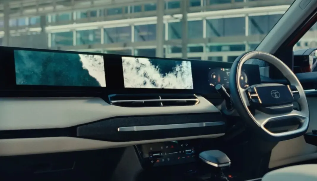 New tata sierra interior with triple screen