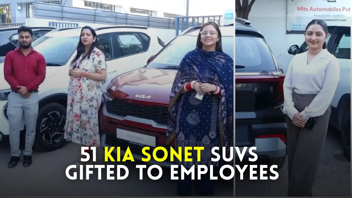51 Kia Sonet SUVs Gifted To Employees