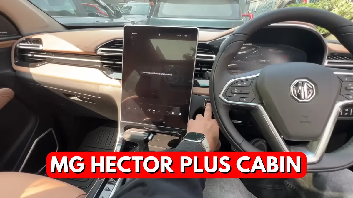 MG Hector Plus cabin