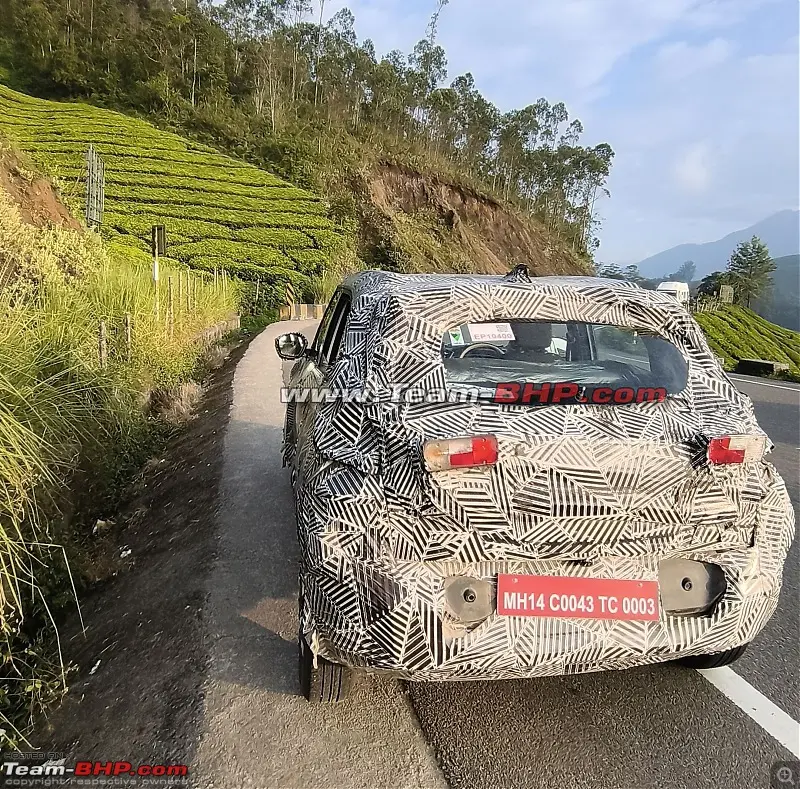 Tata Punch Facelift rear view spy shot