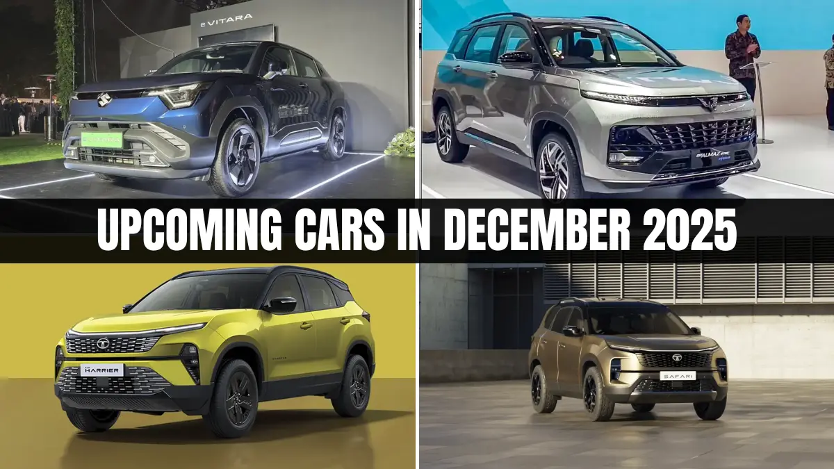Upcoming Cars in December 2025 – Electric, Petrol & Facelift Launches to Watch