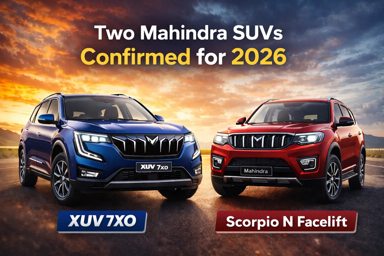 Upcoming mahindra SUVs in India