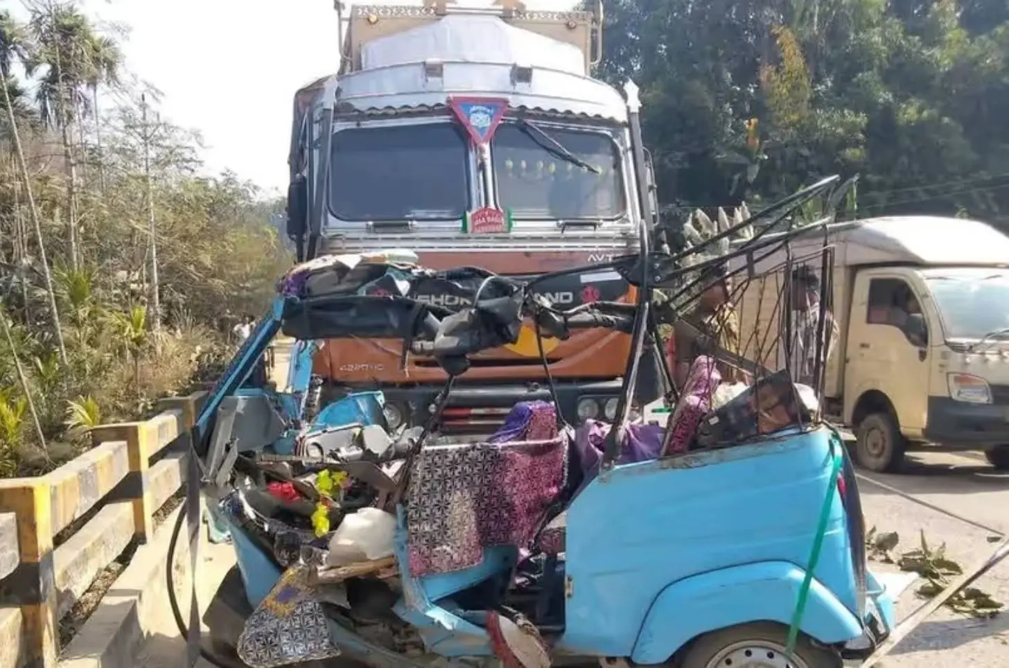 Tripura road accident four killed unakoti