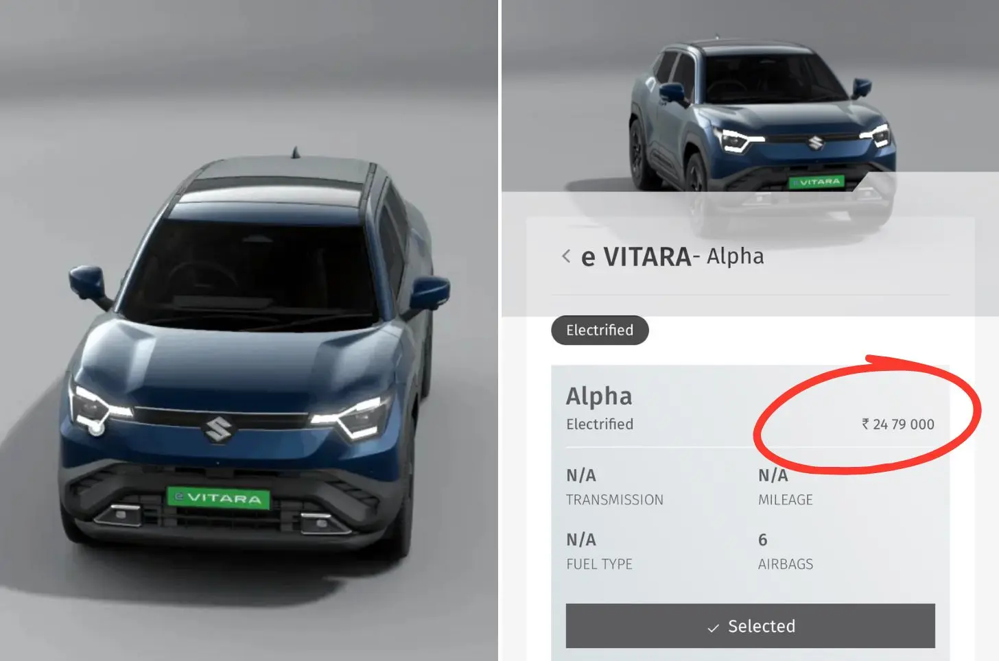 Maruti Suzuki eVitara price leak