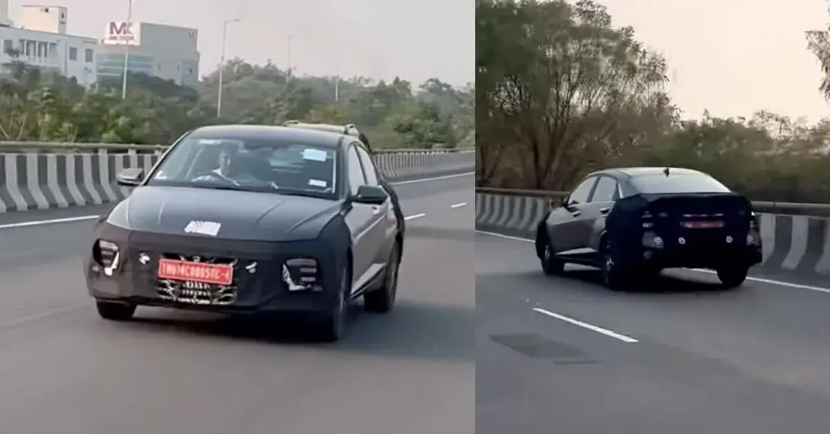 Hyundai verna and exter facelift spied