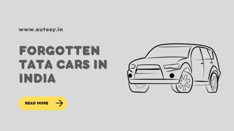 Forgotten Tata Cars In India